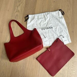 Cuyana System Tote & System Laptop Sleeve in Poppy (16 inch)